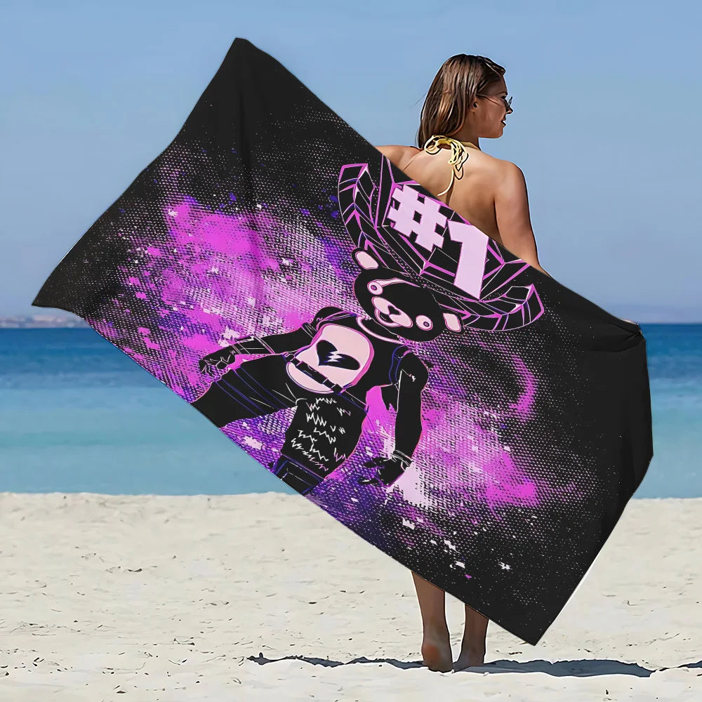 Neues Hot Game F-FortniteS Strandtuch aus Mikrofaser, sandfrei, schnelltrocknend, weich, sandabweisend, Poolhandtuch, Geschenk für Frauen, Reisen, Fitnessstudio, Dusche