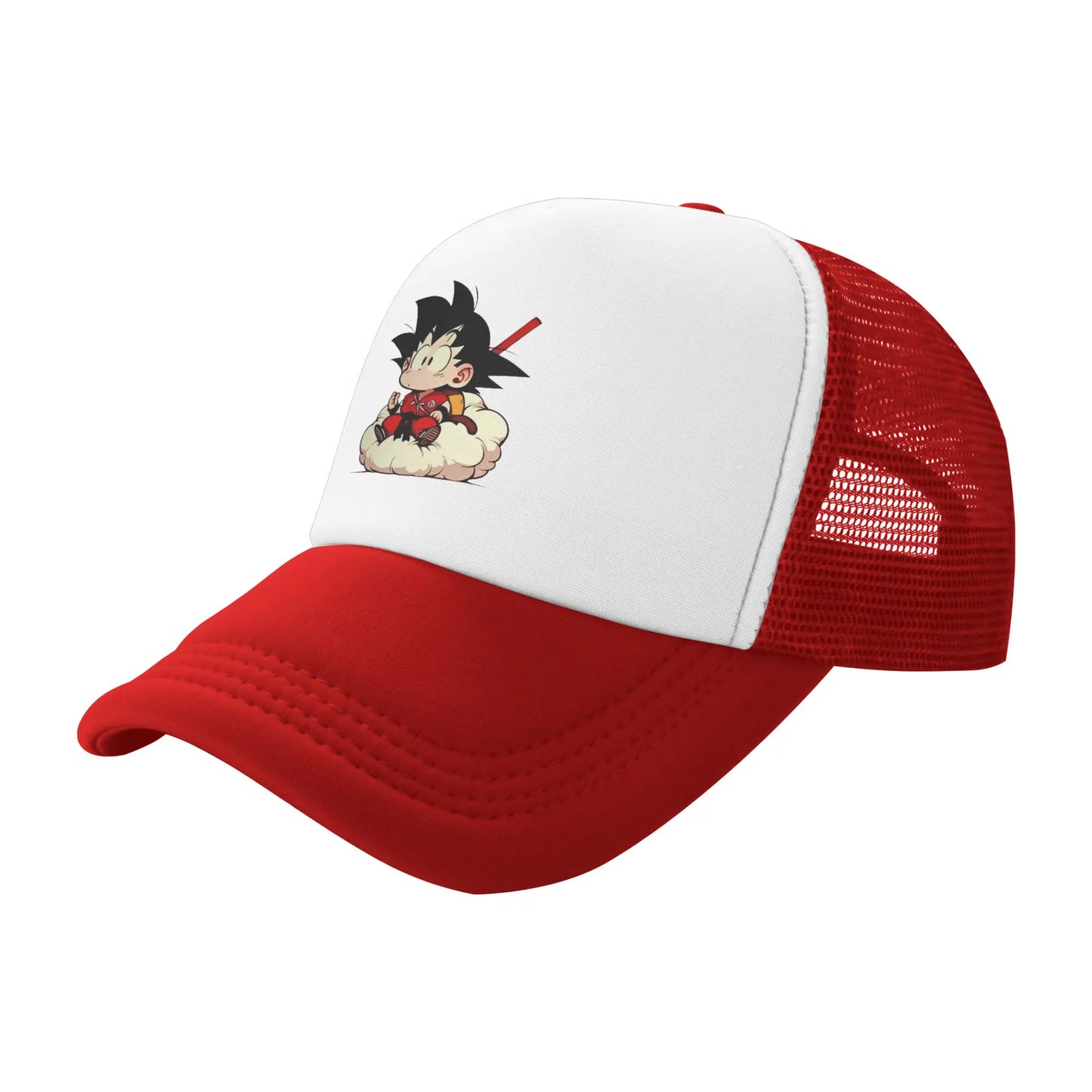 Dragon Ball Kid Buu Trucker Cap Unisex Hats Sun Caps Trucker Cap Adjustable Polyester Mesh Baseball Cap Summer