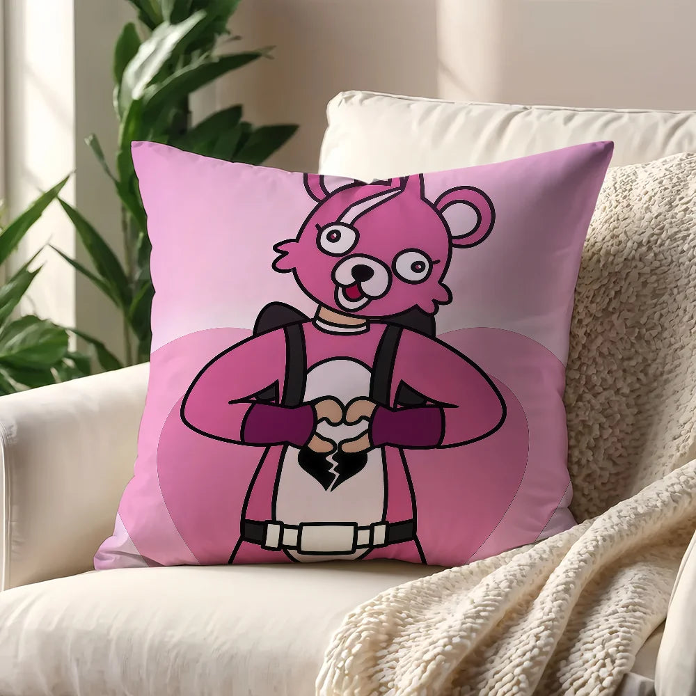 F-FORTNITE Cuddle Team Leader cushion cover For Pillow Printing Sofa Decoration Home CarRoom Coffee Shop Office NordicSimplicity