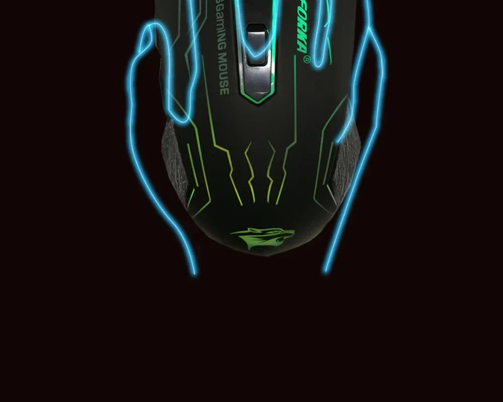 New 2026 Silent Click USB Wired Gaming Mouse 6 Buttons RGB Lighting Mute Optical Computer Mouse Mice for PC Laptop Notebook Game
