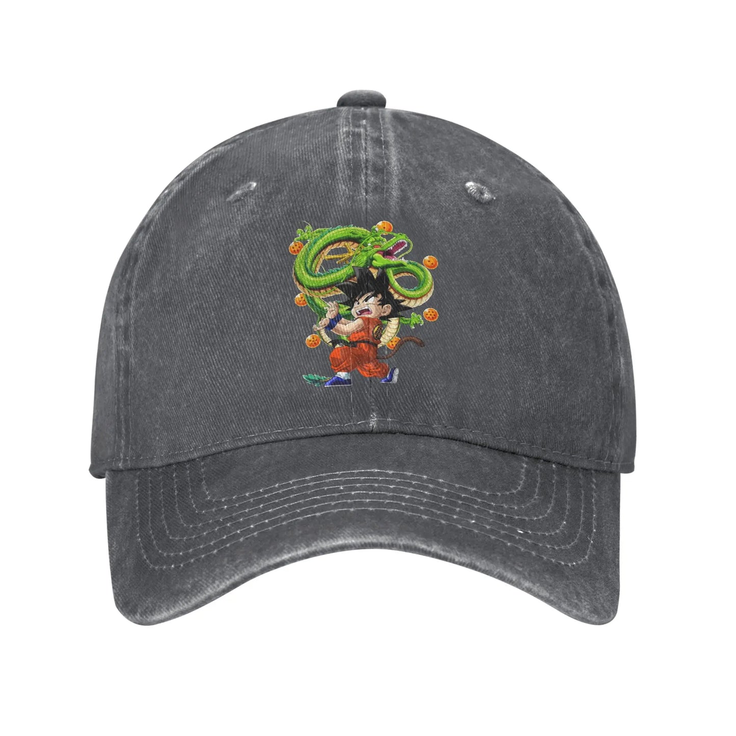 Retro Kamehameha Kid Goku Anime Baseball Caps Unisex Distressed Cotton Headwear Dragon Ball Outdoor Workouts Gift Hats Cap