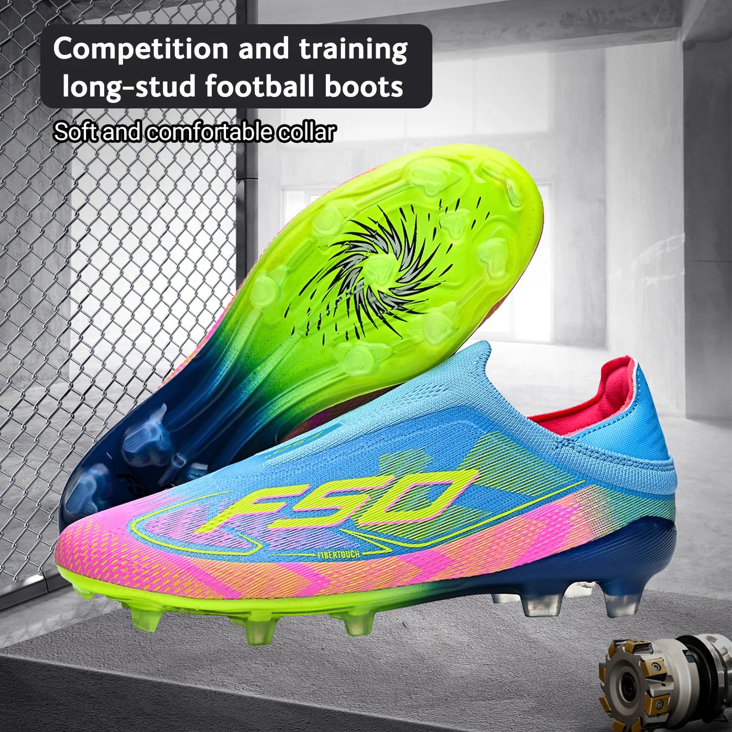 AG/FG Soccer Cleats for Men Women Kids Youth PU Fabric Upper TPU Sole Non-Slip Wear-Resistant for Natural Grass Sports Pitch Tra