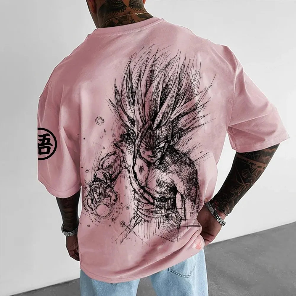 Camiseta temática de Dragon Ball Z - Algodón puro, transpirable y elástico | Cómoda y con estilo | Ideal para fans del anime