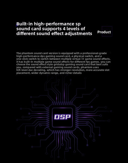KZ Phantom HIFI In-Ear Gaming Earphone 4-Speed Custom Tuning Switch DSP Game Sound Card For PC Wired Headphones Gifts