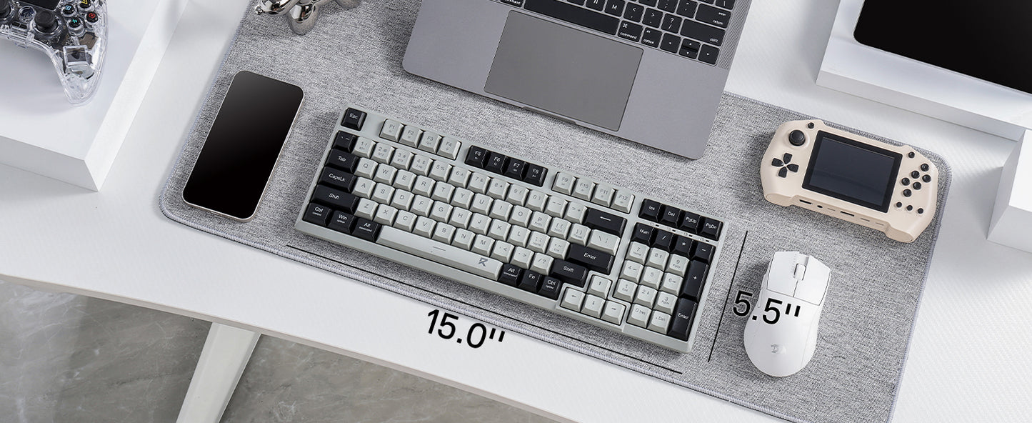 Redragon BK7114 Low-Profile 2.4G BT Wireless Computer 98 Keys Slim Office PC Scissors Mechanism Tactile Quiet Keystroke Keyboard