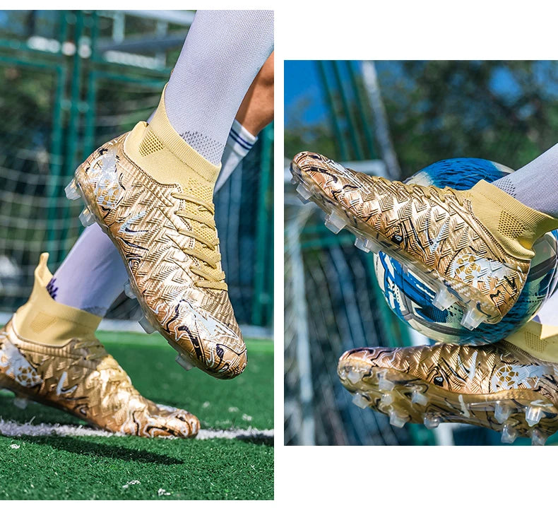 Professional Adult Men's Breathable Football Shoes With Long Studs Wear-Resistant Anti Slip