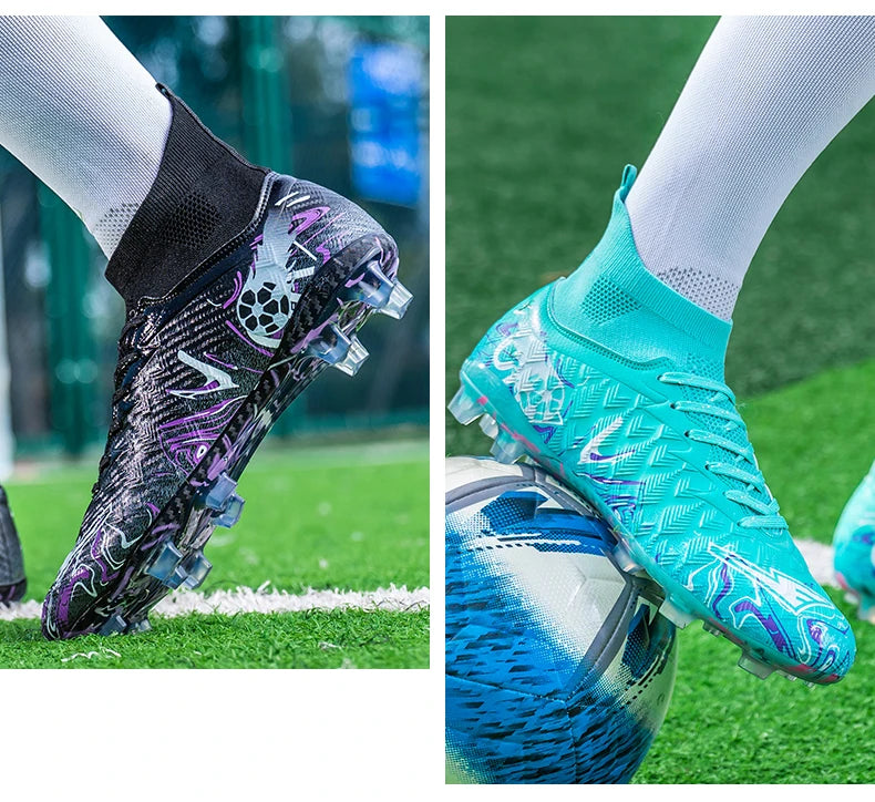 Professional Adult Men's Breathable Football Shoes With Long Studs Wear-Resistant Anti Slip