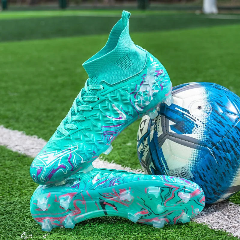 Professional Adult Men's Breathable Football Shoes With Long Studs Wear-Resistant Anti Slip