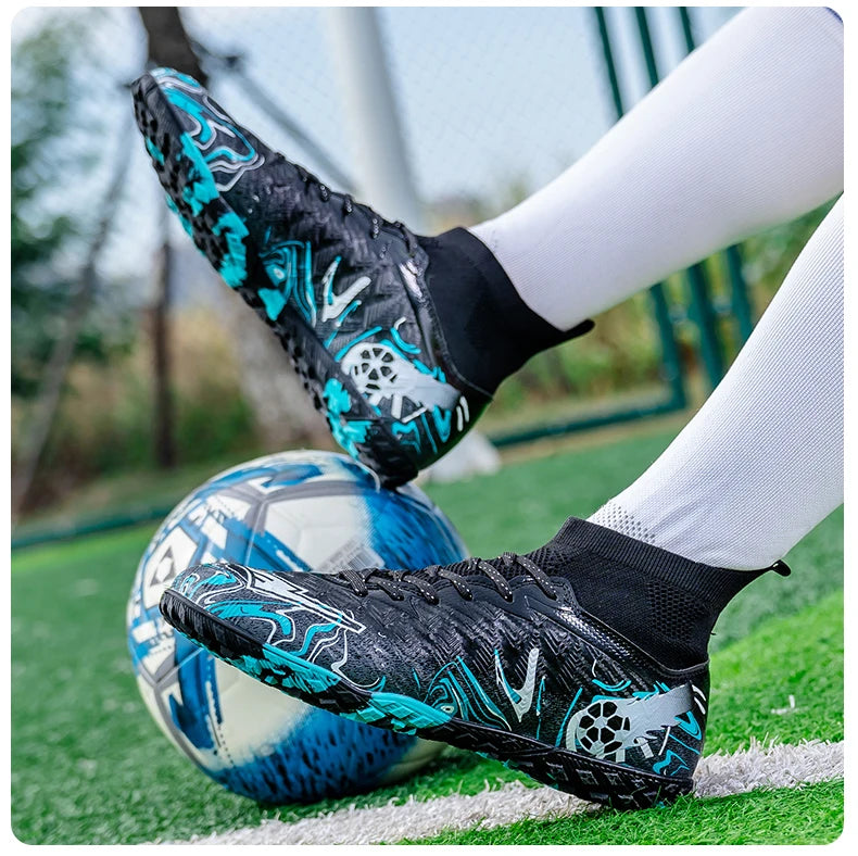 Professional Adult Men's Breathable Football Shoes With Long Studs Wear-Resistant Anti Slip