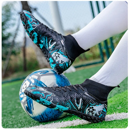 Professional Adult Men's Breathable Football Shoes With Long Studs Wear-Resistant Anti Slip