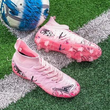 Professional Adult Men's Breathable Football Shoes With Long Studs Wear-Resistant Anti Slip