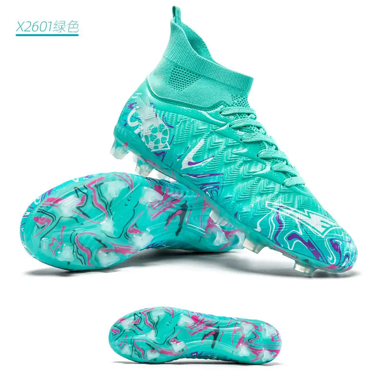 Professional Adult Men's Breathable Football Shoes With Long Studs Wear-Resistant Anti Slip