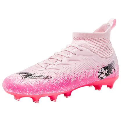 Pro Performance High-Cut Soccer Boots FG Long Studs Breathable Lightweight Cleats for Outdoor Grass Matches and Daily Training