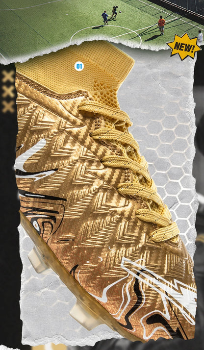 Professional Adult Men's Breathable Football Shoes With Long Studs Wear-Resistant Anti Slip