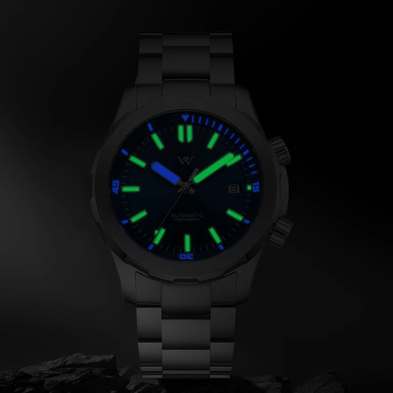 WM Watch Men Automatic Mechanical Watch Miyota8215 Sapphire AR Coated 100M Waterproof Man Business Welly Merck Watches 199M-WM