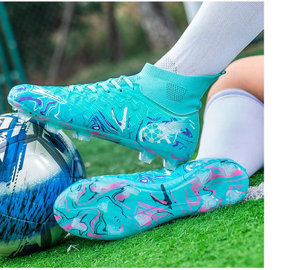 Professional Adult Men's Breathable Football Shoes With Long Studs Wear-Resistant Anti Slip