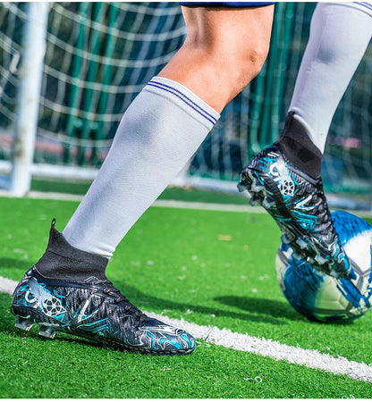 Professional Adult Men's Breathable Football Shoes With Long Studs Wear-Resistant Anti Slip