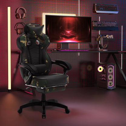 WOLTU Racing Gaming Chair Swivel Desk Office Computer Chair Sports Seat with Headrest Lumbar Cushion Footrest Gamer Chair