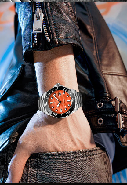 WM Watch Automatic Mechanical Watches Ceramic Bezel Anti-reflective Coating 100 Water Resistant Sapphire Welly Merck Watch 189M