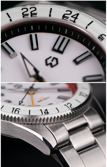 Comes With Rubber Strap Man's Automatic Watch Quartz Swiss Movement BGW9 Luminous Bezel 4-Pin GMT 150 Meters Waterproof Diving