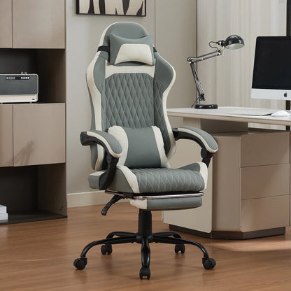 Elegant Ergonomic Gaming Chair, Comfortable Computer Seat for Game Room and Home Desk, Reinforced Frame for Daily Use