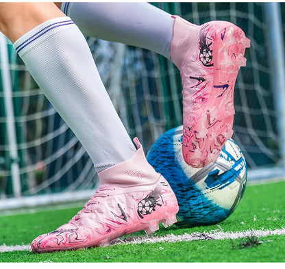 Professional Adult Men's Breathable Football Shoes With Long Studs Wear-Resistant Anti Slip