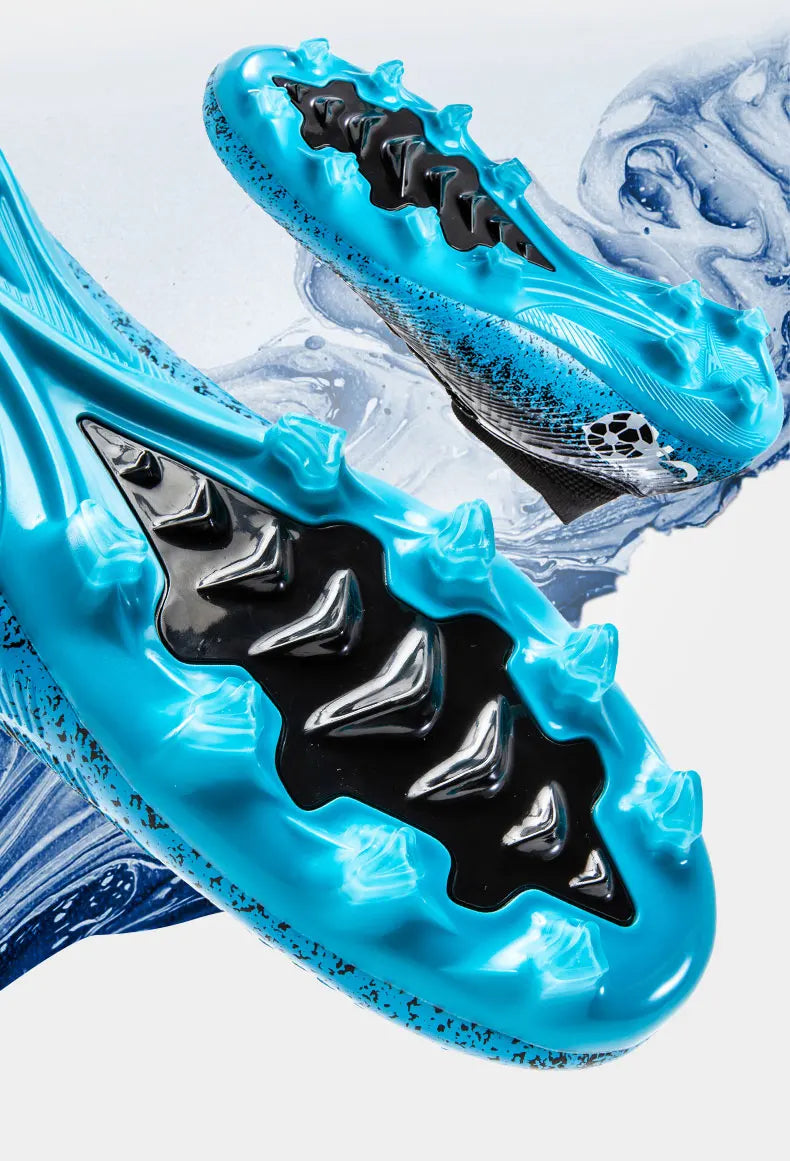 Pro Performance High-Cut Soccer Boots FG Long Studs Breathable Lightweight Cleats for Outdoor Grass Matches and Daily Training