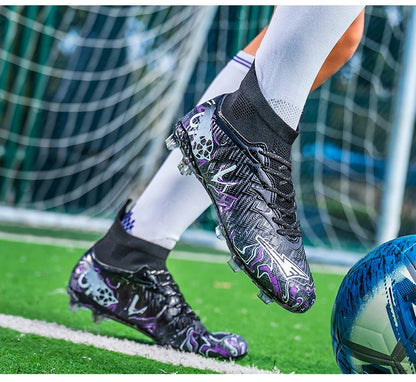 Professional Adult Men's Breathable Football Shoes With Long Studs Wear-Resistant Anti Slip