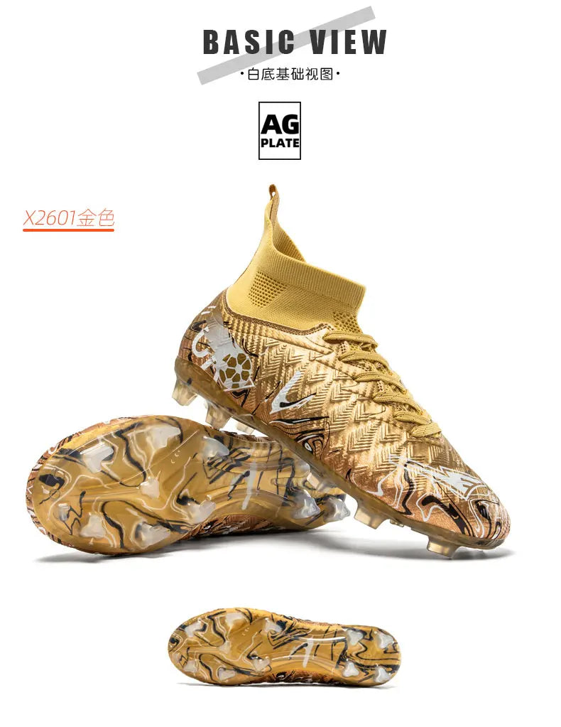 Professional Adult Men's Breathable Football Shoes With Long Studs Wear-Resistant Anti Slip