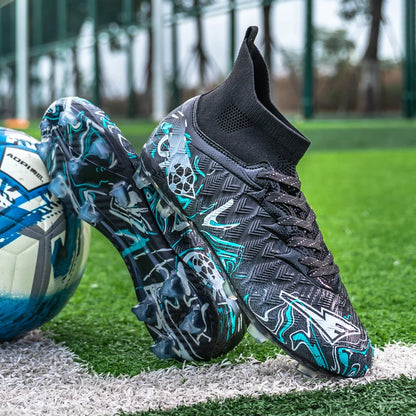 Professional Adult Men's Breathable Football Shoes With Long Studs Wear-Resistant Anti Slip
