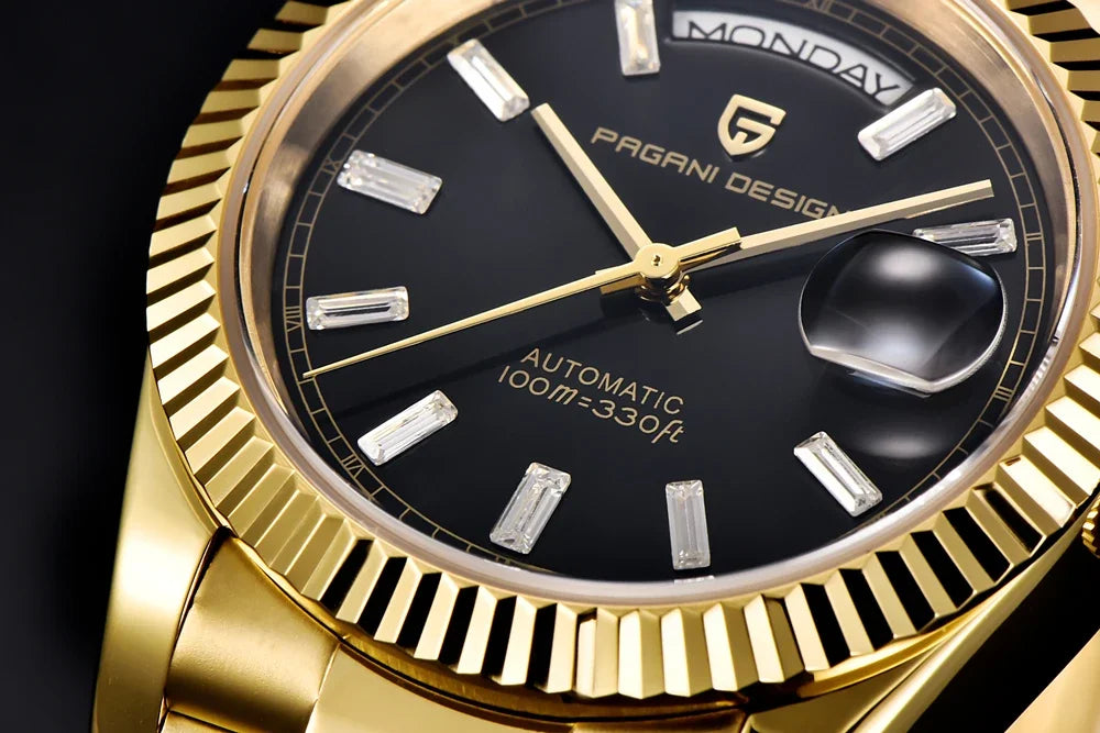 New Watch man PAGANI DESIGN D36 gold Rose Luxury automatic mechanical waterproof glass Sapphire AR stainless steel Date gift Man