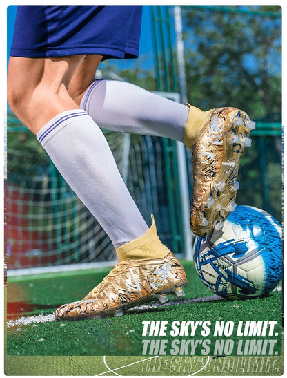 Professional Adult Men's Breathable Football Shoes With Long Studs Wear-Resistant Anti Slip