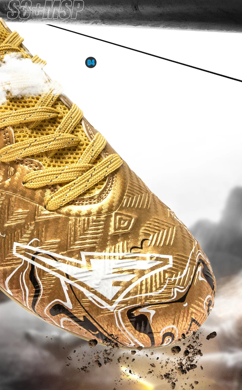 Professional Adult Men's Breathable Football Shoes With Long Studs Wear-Resistant Anti Slip