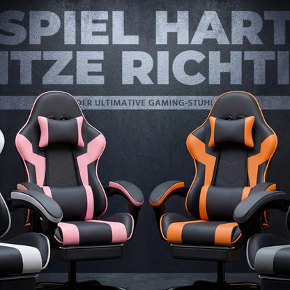 Gaming Chair Ergonomic Gaming Chair with Lumbar Support, Breathable PU Leather Office Chair, Comfortable Computer Chair, Load Capacity 2