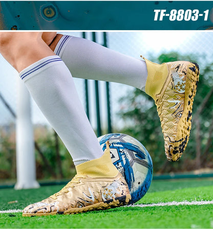 Professional Adult Men's Breathable Football Shoes With Long Studs Wear-Resistant Anti Slip