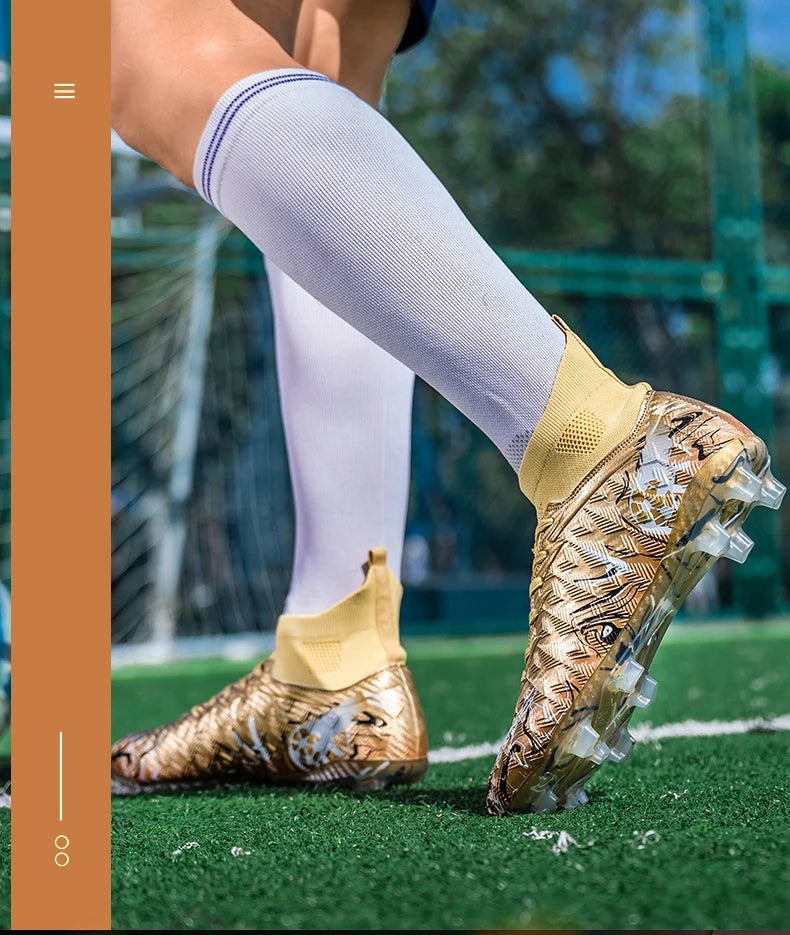 Professional Adult Men's Breathable Football Shoes With Long Studs Wear-Resistant Anti Slip