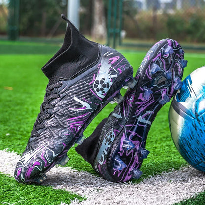 Professional Adult Men's Breathable Football Shoes With Long Studs Wear-Resistant Anti Slip