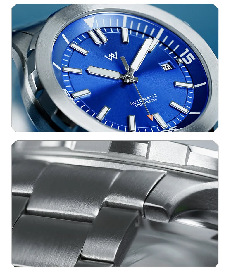 WM Watch Men Automatic Mechanical Watch Miyota8215 Sapphire AR Coated 100M Waterproof Man Business Welly Merck Watches 199M-WM