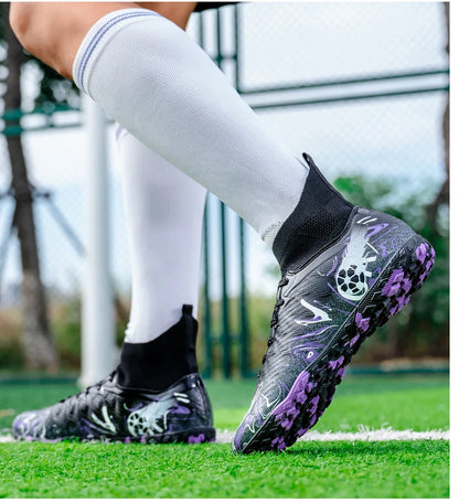 Professional Adult Men's Breathable Football Shoes With Long Studs Wear-Resistant Anti Slip