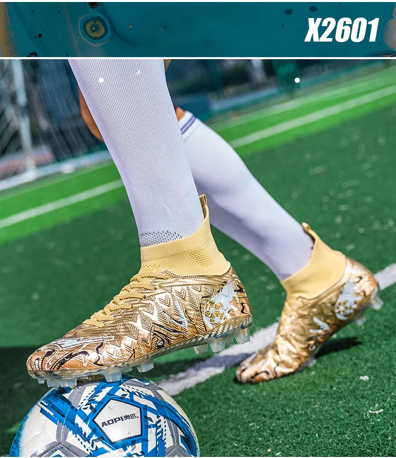 Professional Adult Men's Breathable Football Shoes With Long Studs Wear-Resistant Anti Slip