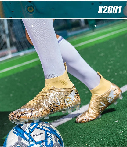 Professional Adult Men's Breathable Football Shoes With Long Studs Wear-Resistant Anti Slip
