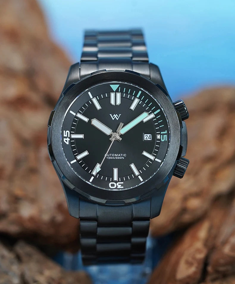 WM Watch Men Automatic Mechanical Watch Miyota8215 Sapphire AR Coated 100M Waterproof Man Business Welly Merck Watches 199M-WM