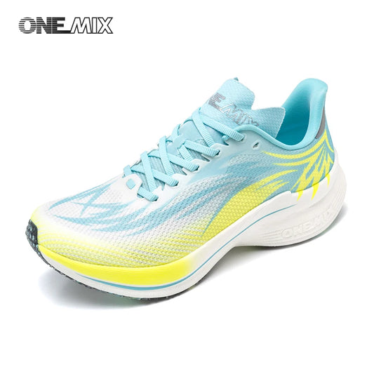 Zapatillas deportivas de running ONEMIX 2025 con placa de carbono para hombre y mujer, transpirables, amortiguadas, antideslizantes, PB, ligeras y con efecto rebote
