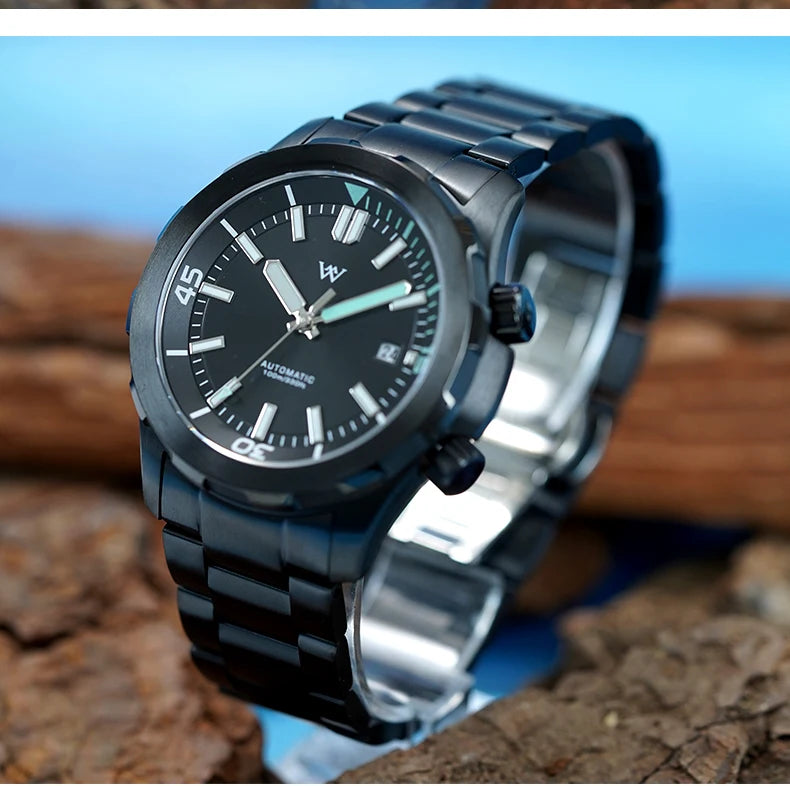 WM Watch Men Automatic Mechanical Watch Miyota8215 Sapphire AR Coated 100M Waterproof Man Business Welly Merck Watches 199M-WM