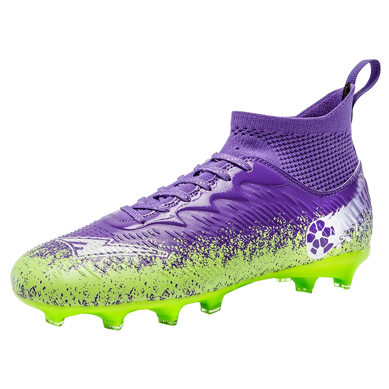 Pro Performance High-Cut Soccer Boots FG Long Studs Breathable Lightweight Cleats for Outdoor Grass Matches and Daily Training