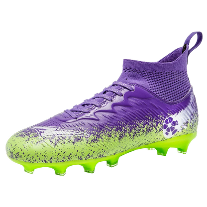 Pro Performance High-Cut Soccer Boots FG Long Studs Breathable Lightweight Cleats for Outdoor Grass Matches and Daily Training