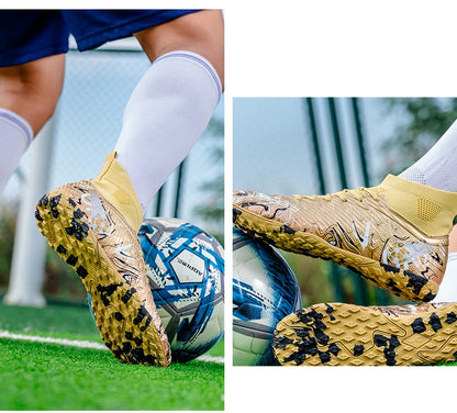 Professional Adult Men's Breathable Football Shoes With Long Studs Wear-Resistant Anti Slip