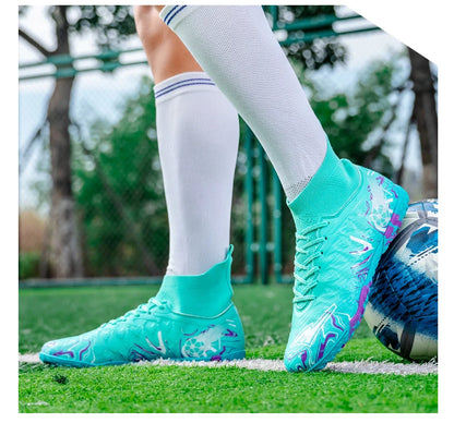 Professional Adult Men's Breathable Football Shoes With Long Studs Wear-Resistant Anti Slip
