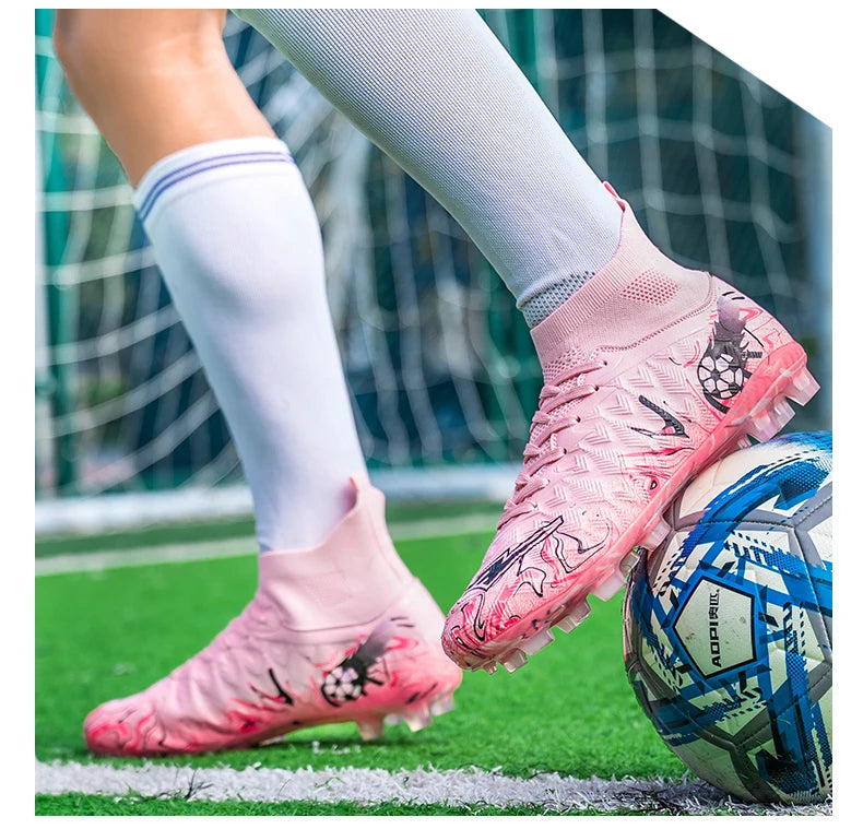 Professional Adult Men's Breathable Football Shoes With Long Studs Wear-Resistant Anti Slip