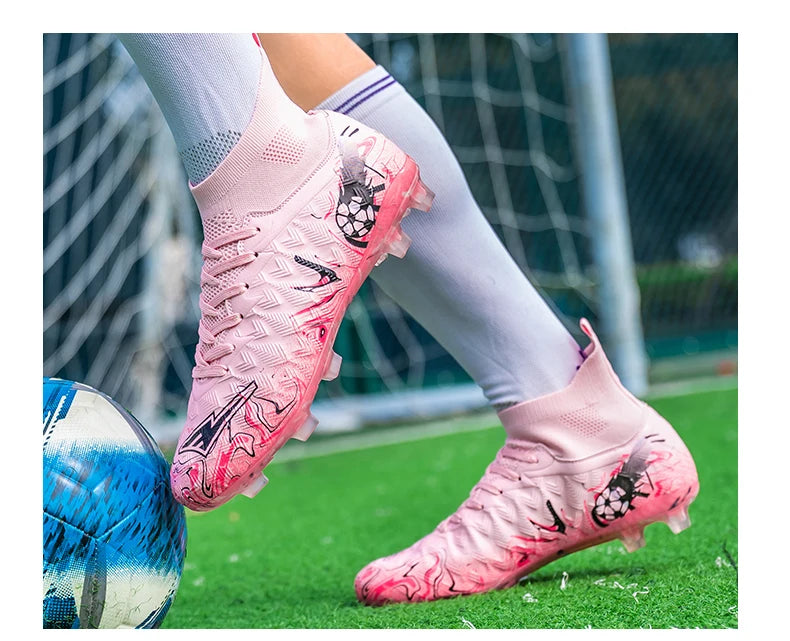 Professional Adult Men's Breathable Football Shoes With Long Studs Wear-Resistant Anti Slip